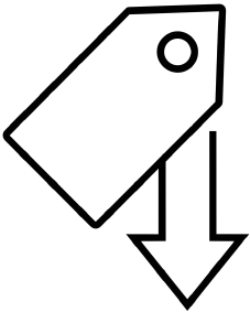 Price tag outline icon